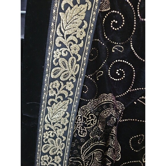 VTG Scott McClintock Velvet Jacket Skirt Set Black Gold Evening New Old Stock - Picture 2 of 16